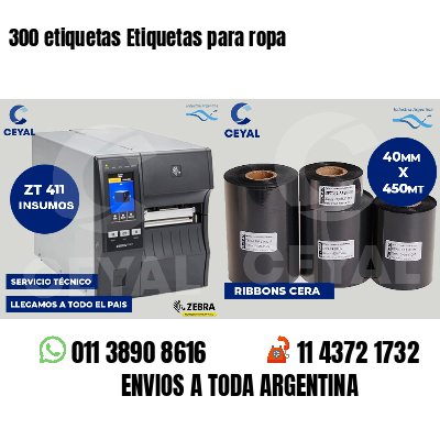300 etiquetas Etiquetas para ropa