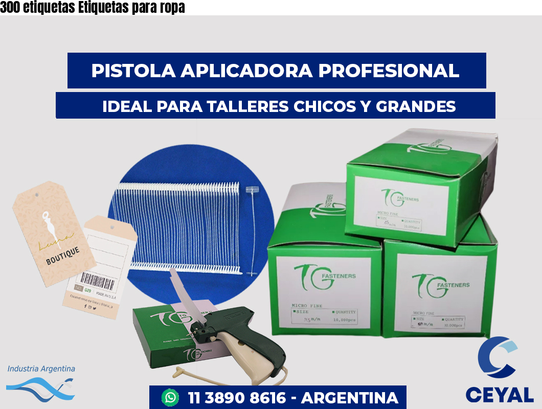 300 etiquetas Etiquetas para ropa