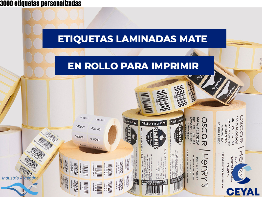 3000 etiquetas personalizadas