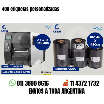 400 etiquetas personalizadas