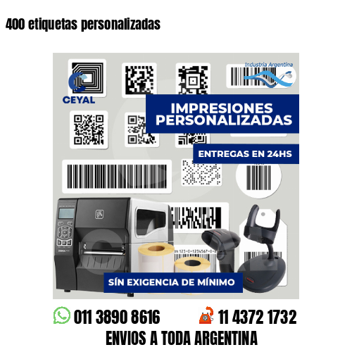 400 etiquetas personalizadas