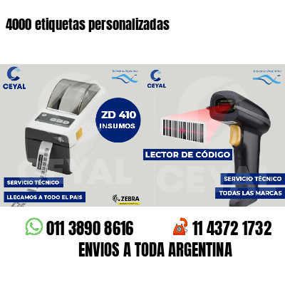 4000 etiquetas personalizadas