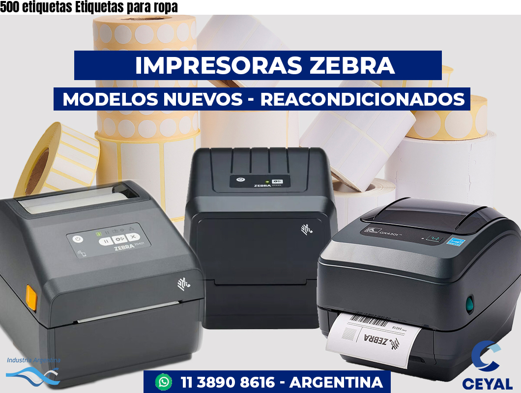 500 etiquetas Etiquetas para ropa