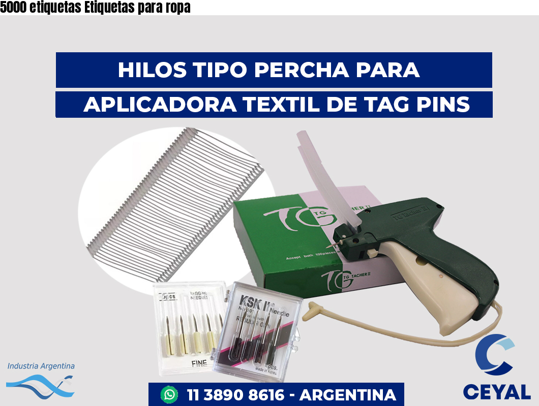 5000 etiquetas Etiquetas para ropa