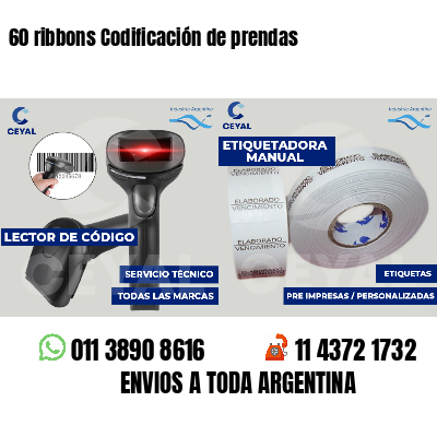 60 ribbons Codificación de prendas