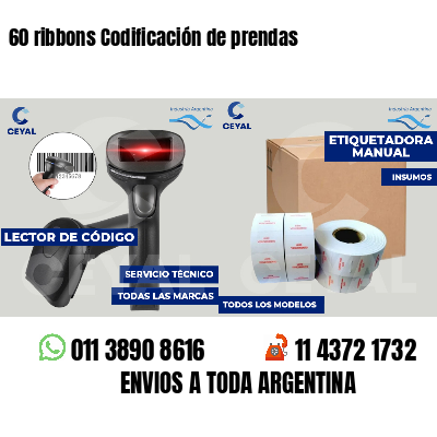 60 ribbons Codificación de prendas