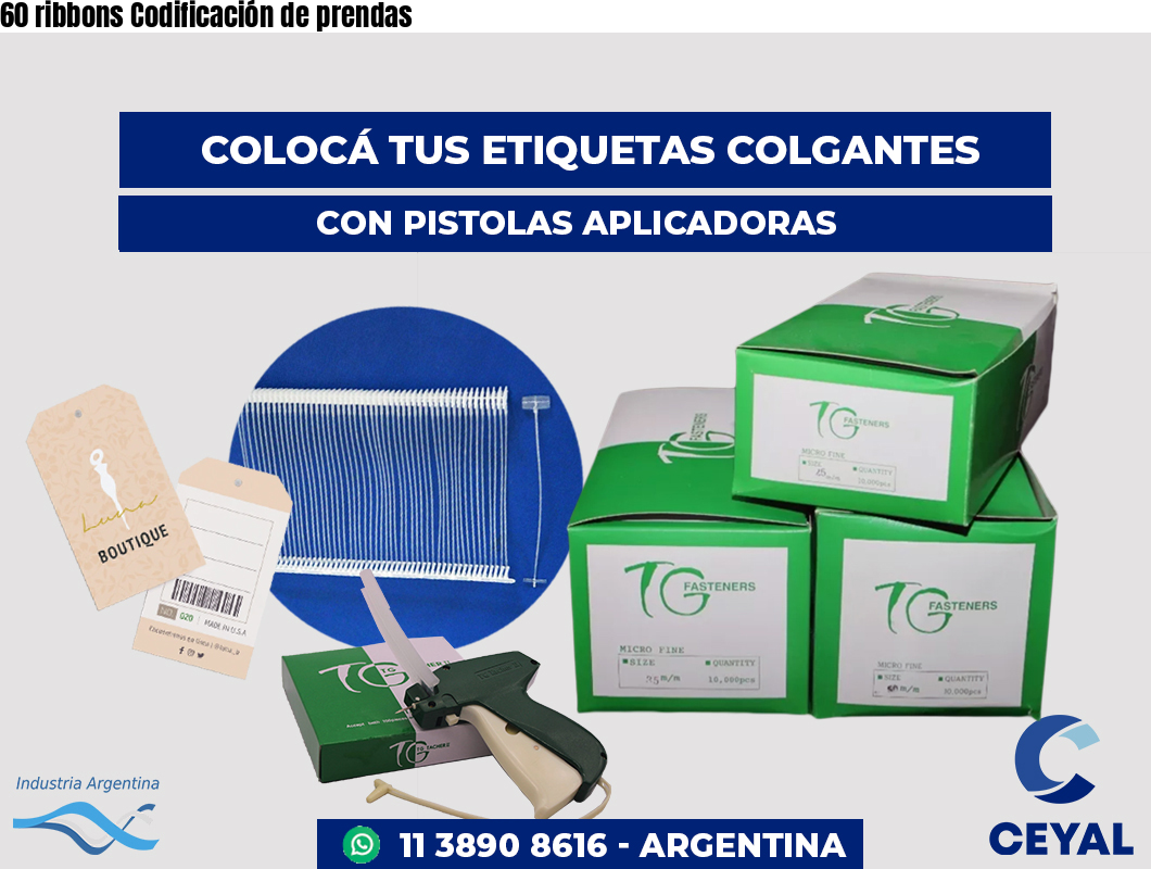 60 ribbons Codificación de prendas
