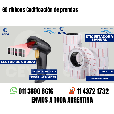 60 ribbons Codificación de prendas