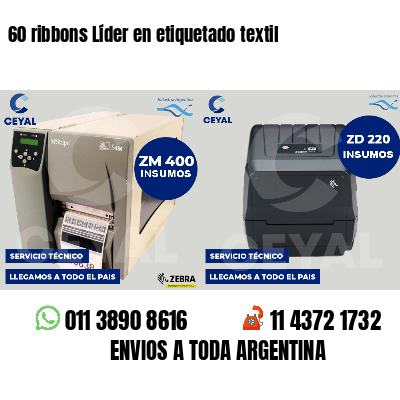 60 ribbons Líder en etiquetado textil