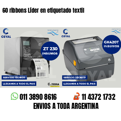 60 ribbons Líder en etiquetado textil