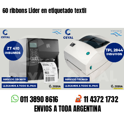 60 ribbons Líder en etiquetado textil