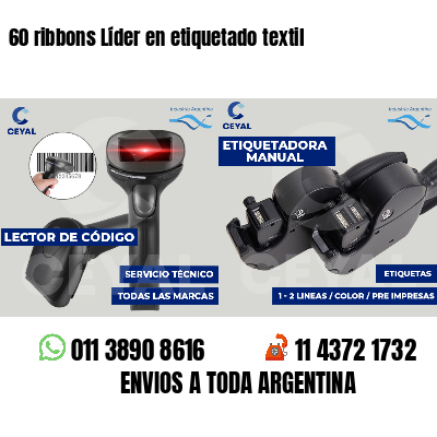 60 ribbons Líder en etiquetado textil