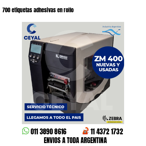 700 etiquetas adhesivas en rollo