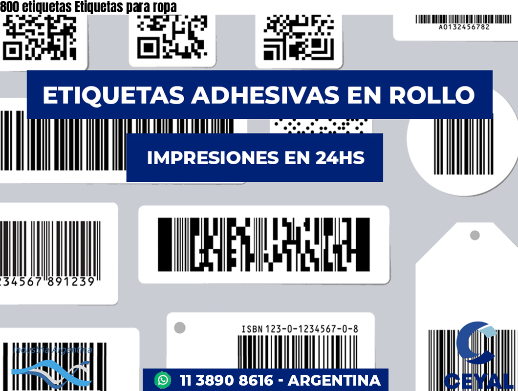 800 etiquetas Etiquetas para ropa