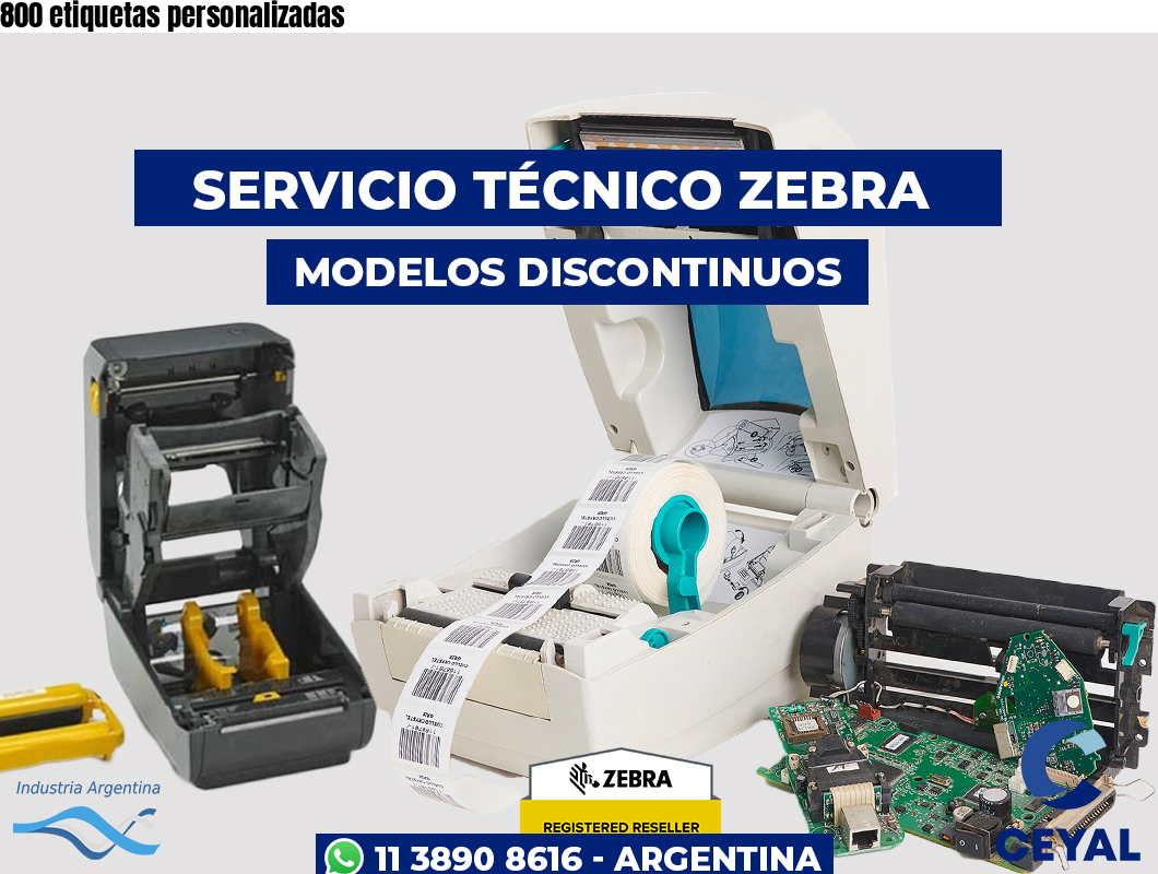 800 etiquetas personalizadas