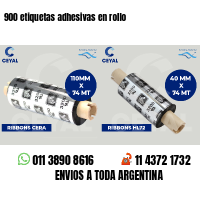900 etiquetas adhesivas en rollo