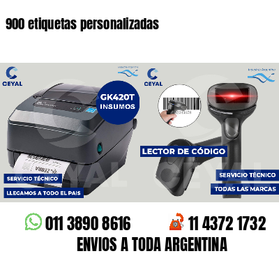 900 etiquetas personalizadas