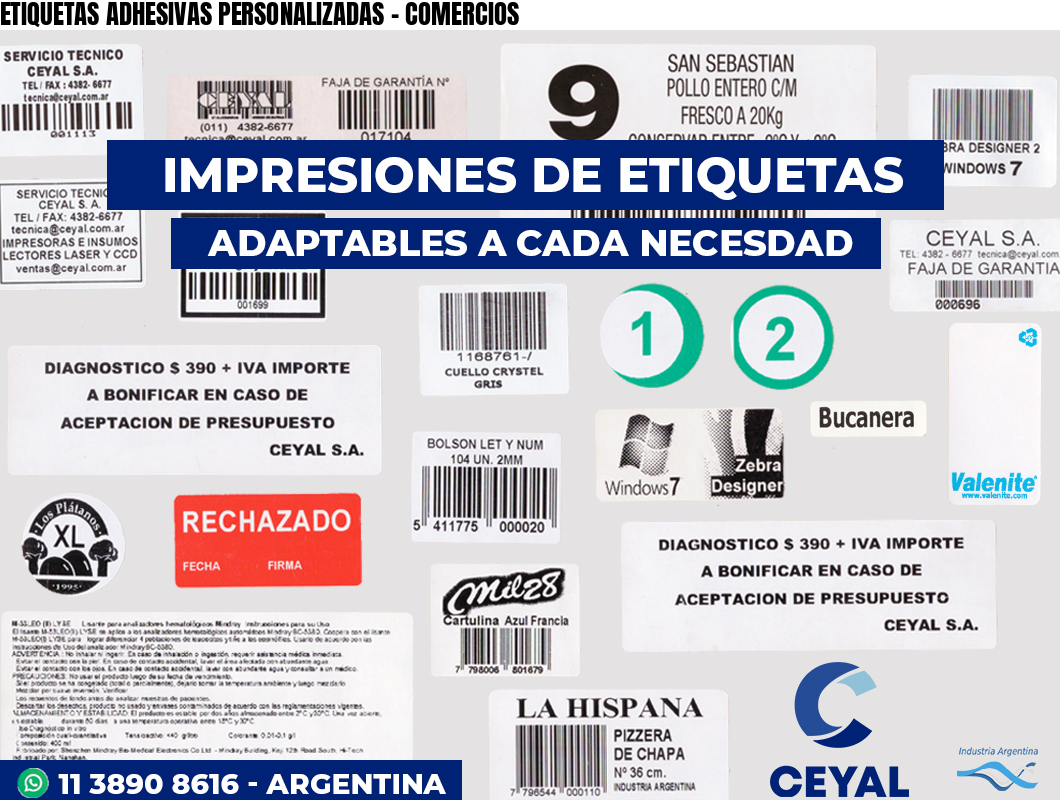 ETIQUETAS ADHESIVAS PERSONALIZADAS – COMERCIOS