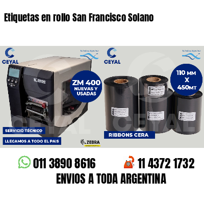 Etiquetas en rollo San Francisco Solano