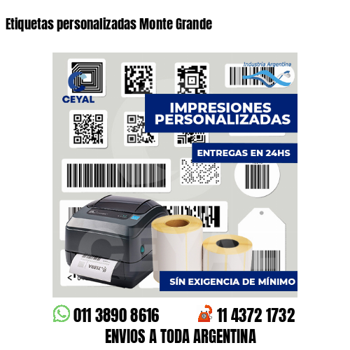 Etiquetas personalizadas Monte Grande
