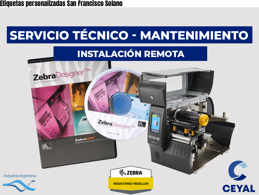 Etiquetas personalizadas San Francisco Solano
