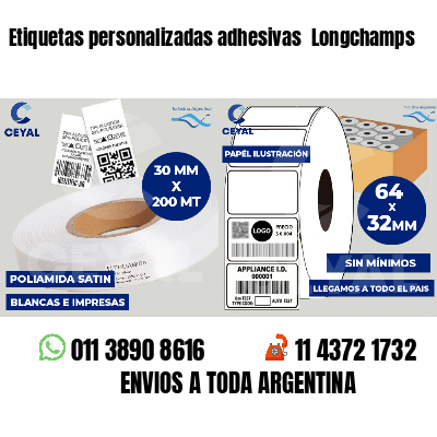 Etiquetas personalizadas adhesivas Longchamps