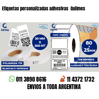 Etiquetas personalizadas adhesivas  Quilmes