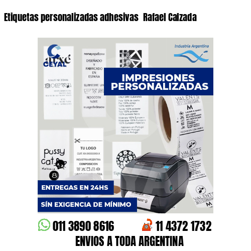 Etiquetas personalizadas adhesivas Rafael Calzada