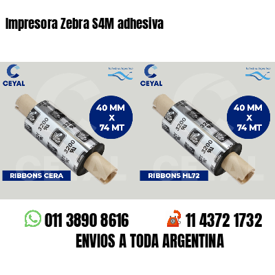 Impresora Zebra S4M adhesiva