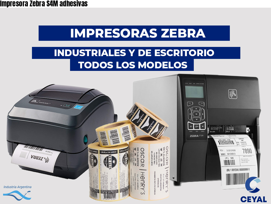 Impresora Zebra S4M adhesivas