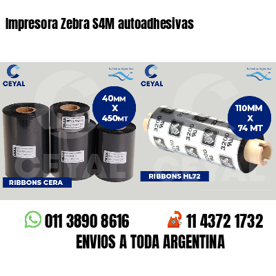 Impresora Zebra S4M autoadhesivas