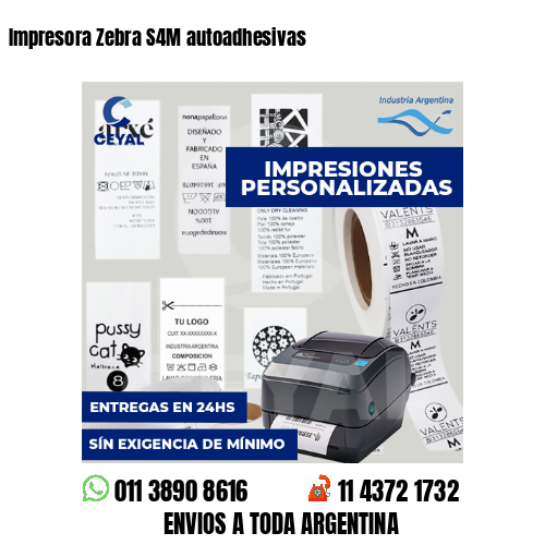 Impresora Zebra S4M autoadhesivas