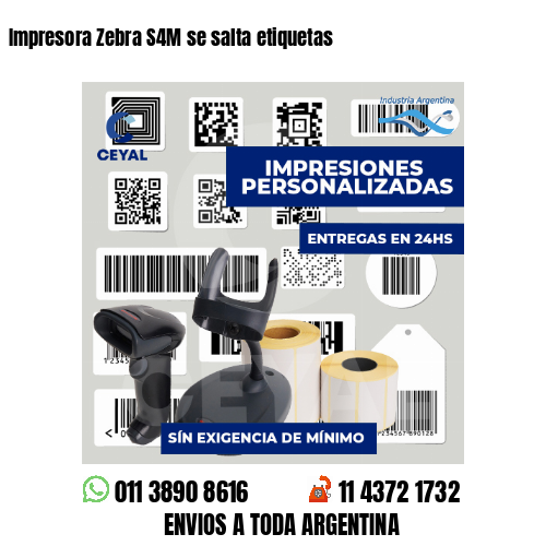 Impresora Zebra S4M se salta etiquetas