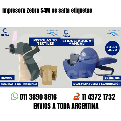 Impresora Zebra S4M se salta etiquetas