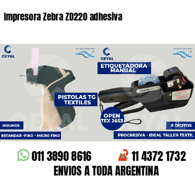 Impresora Zebra ZD220 adhesiva