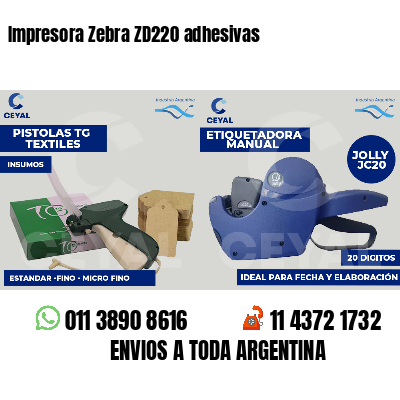Impresora Zebra ZD220 adhesivas