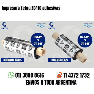 Impresora Zebra ZD410 adhesivas