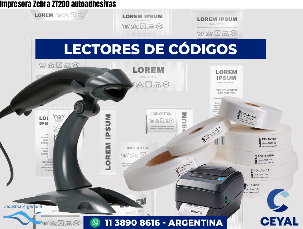 Impresora Zebra ZT200 autoadhesivas