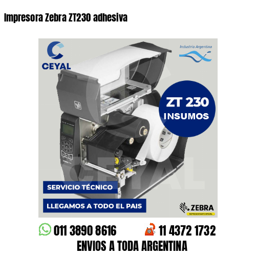 Impresora Zebra ZT230 adhesiva