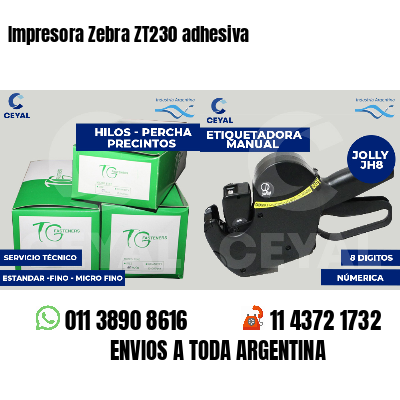 Impresora Zebra ZT230 adhesiva