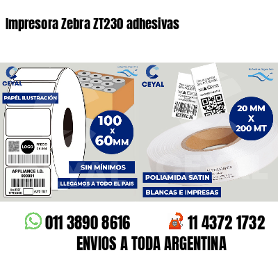 Impresora Zebra ZT230 adhesivas