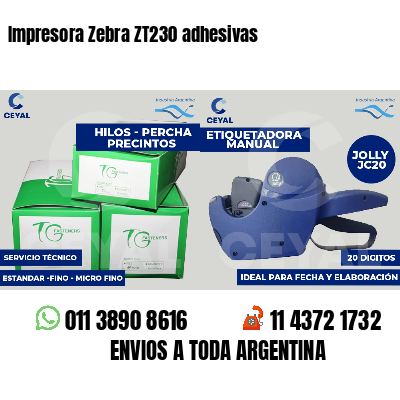 Impresora Zebra ZT230 adhesivas