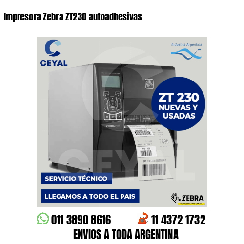 Impresora Zebra ZT230 autoadhesivas