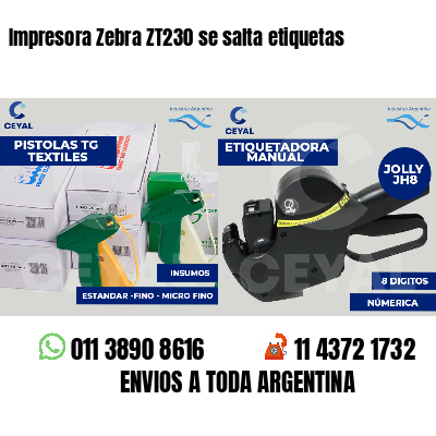 Impresora Zebra ZT230 se salta etiquetas