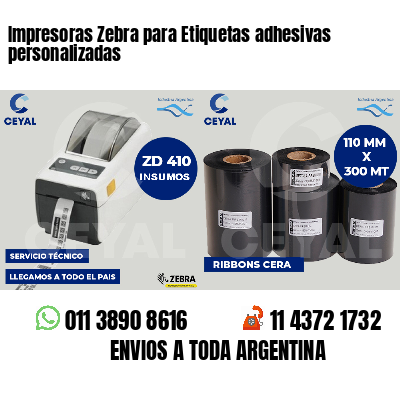 Impresoras Zebra para Etiquetas adhesivas personalizadas