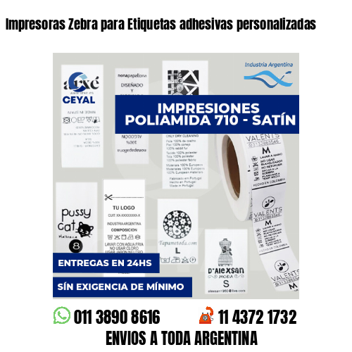 Impresoras Zebra para Etiquetas adhesivas personalizadas