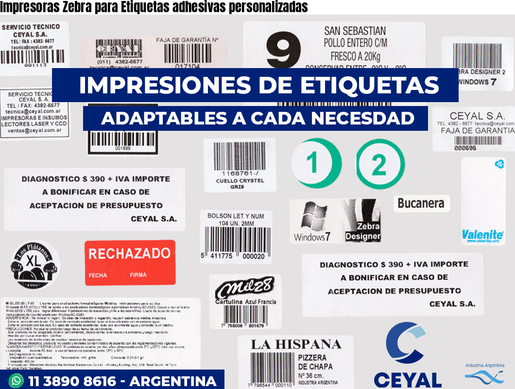 Impresoras Zebra para Etiquetas adhesivas personalizadas
