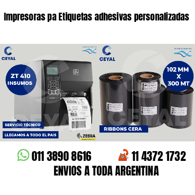 Impresoras pa Etiquetas adhesivas personalizadas