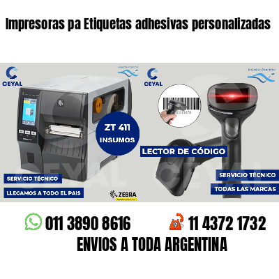 Impresoras pa Etiquetas adhesivas personalizadas