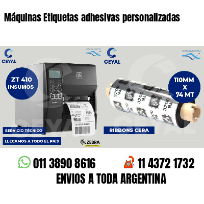 Máquinas Etiquetas adhesivas personalizadas